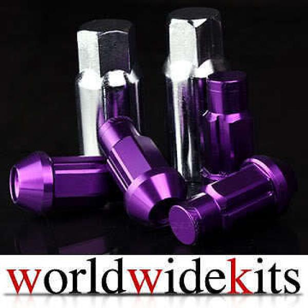 GODSPEED T-4 WHEEL RIM RACING LUG NUTS 50MM 20 PIECE W / LOCK M12 X 1.5 PURPLE A #1 image