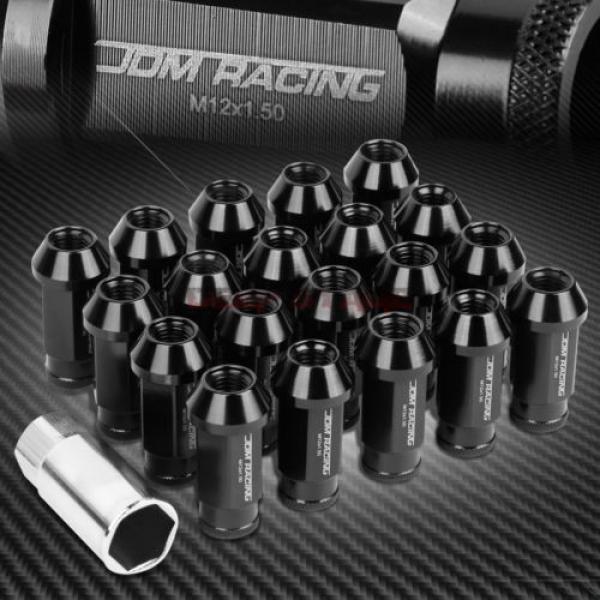 FOR IS250 IS350 GS460 20 PCS M12 X 1.5 ALUMINUM 50MM LUG NUT+ADAPTER KEY BLACK #1 image