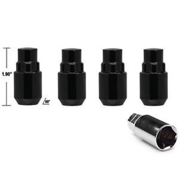 EXTENDED XL BLCK WHEEL LOCK LUG NUTS 14X1.5 M14 1.5 ACORN CLOSE END TALL #1 image