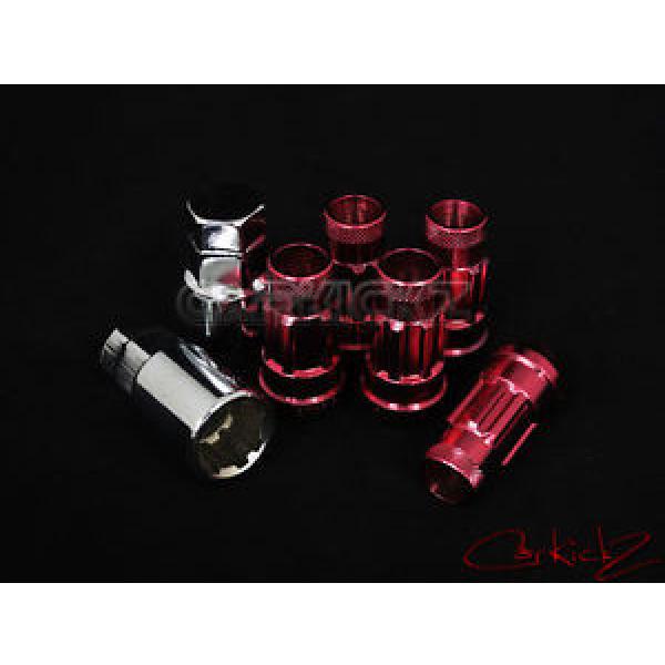 VARRSTOEN VT48 RED 12X1.25MM OPEN ENDED EXTENDED 5 LOCKING LUG NUTS WITH KEY #1 image