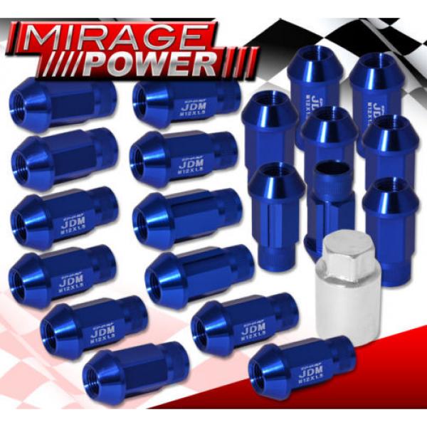 Universal 12Mmx1.5Mm Locking Lug Nuts Wheels Extended Aluminum 20 Piece Set Blue #1 image