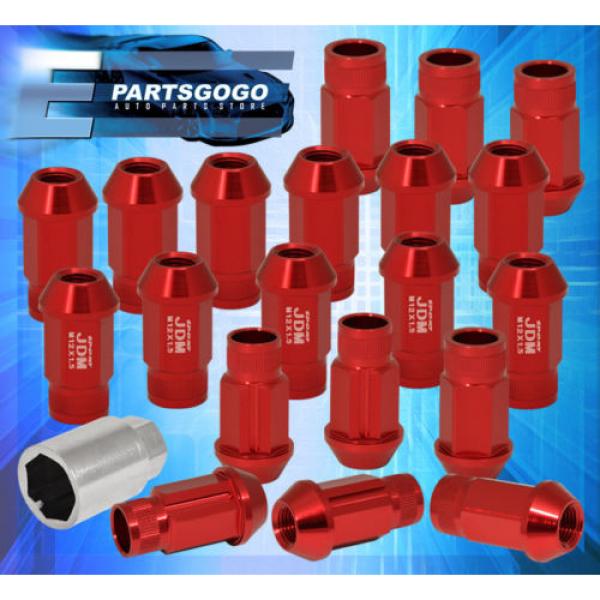 UNIVERSAL 12MMX1.5MM LOCKING LUG NUTS THREAD WHEELS RIMS ALUMINUM EXTENDED RED #1 image