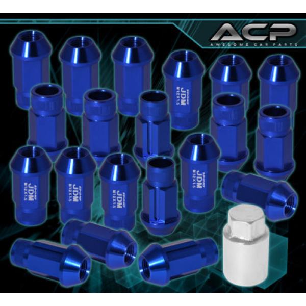 Universal 12X1.5Mm Locking Lug Nuts 20 Pieces Autox Tuner Wheel Package Jdm Blue #1 image