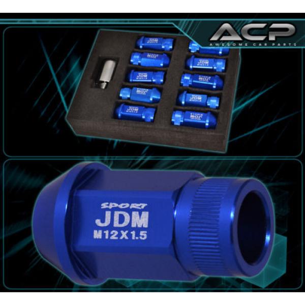 Universal 12X1.5Mm Locking Lug Nuts 20 Pieces Autox Tuner Wheel Package Jdm Blue #2 image