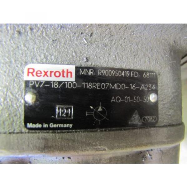 REXROTH R900950419 HYDRAULIC PUMP PV7-18/100-118RE07MD0-16-A234 2-1/2&#034; 1-1/2&#034; #2 image