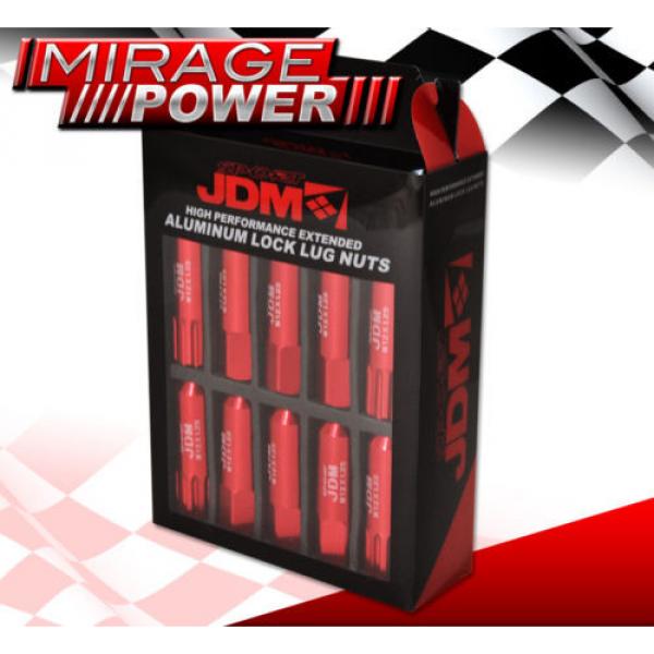 FOR NISSAN 12MMX1.25 LOCKING LUG NUTS RIMS FORGED ALUMINUM 20PCS UNIT KIT RED #3 image