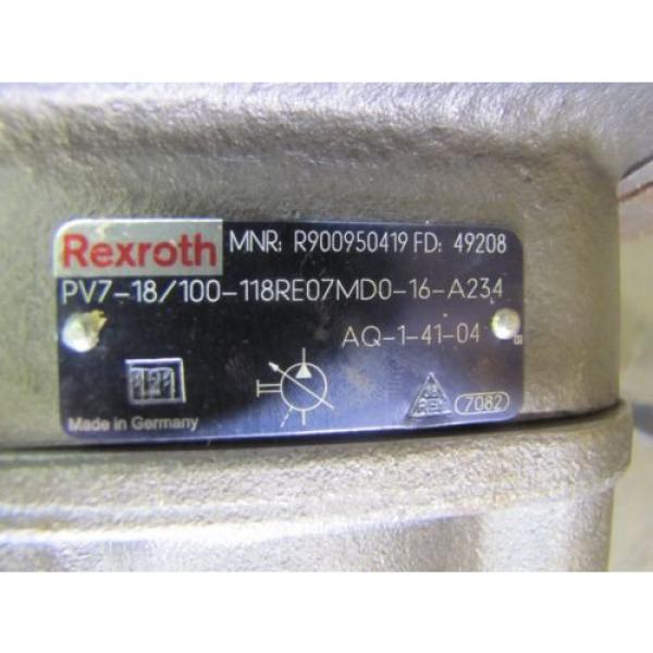 REXROTH PV718/100118RE07MD016A234 R900950419 VARIABLE VANE HYDRAULIC  Pump #2 image