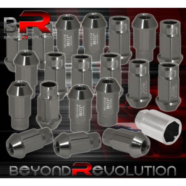 FOR NISSAN 12x1.25 LOCKING LUG NUTS RIMS FORGED ALUMINUM 20PCS UNIT KIT+KEY GRAY #1 image