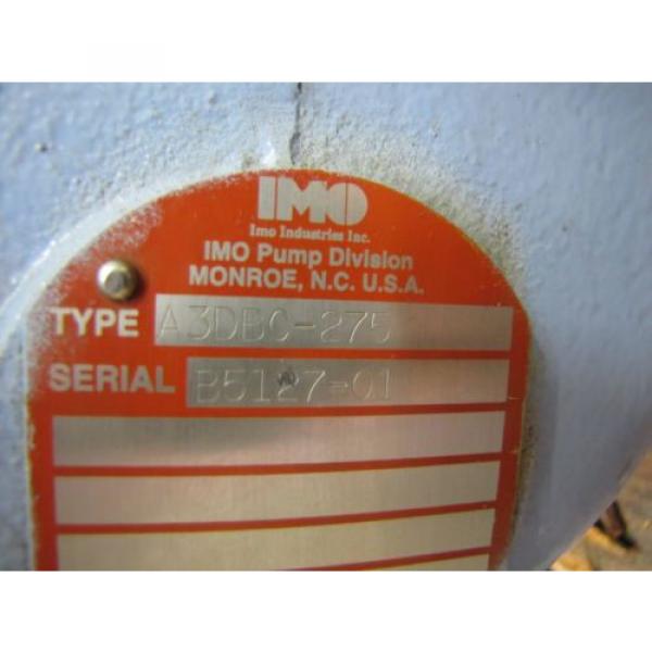 IMO A3DBC275 3 SCREW HYDRAULIC 212GPM 500PSI @ 2900RPM 17/8&#034; SHAFT DIA.  Pump #3 image