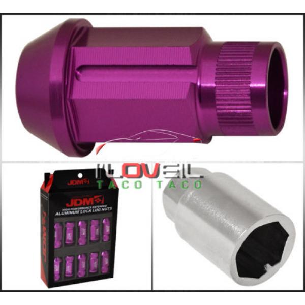 FOR TOYOTA 12MMX1.5 LOCKING LUG NUTS 20PC EXTENDED FORGED ALUMINUM TUNER PURPLE #3 image