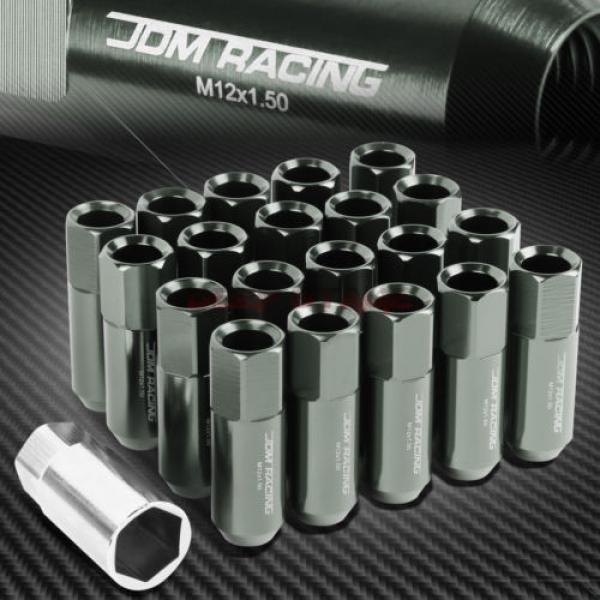 FOR IS260 IS360 GS460 20 PCS M12 X 1.5 ALUMINUM 60MM LUG NUT+ADAPTER KEY GRAY #1 image