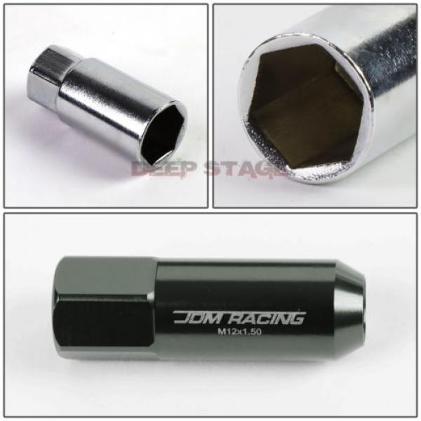 FOR IS260 IS360 GS460 20 PCS M12 X 1.5 ALUMINUM 60MM LUG NUT+ADAPTER KEY GRAY #5 image