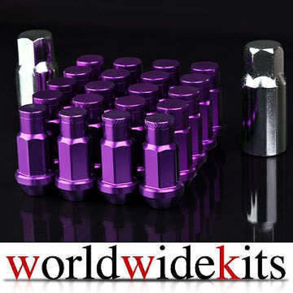 GODSPEED T-4 WHEEL RIM RACING LUG NUTS 50MM 20 PIECE W / LOCK M12 X 1.5 PURPLE B #1 image