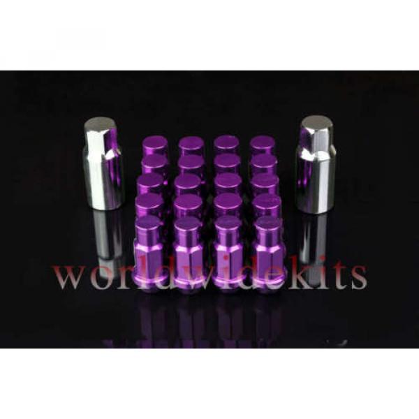 GODSPEED T-4 WHEEL RIM RACING LUG NUTS 50MM 20 PIECE W / LOCK M12 X 1.5 PURPLE B #3 image