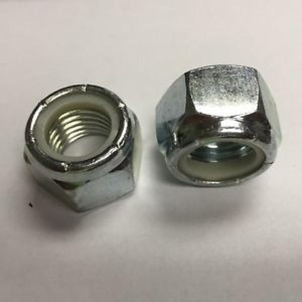 1/2-20  SAE Nylon Insert Lock Nuts Steel Zinc 100 count box #1 image