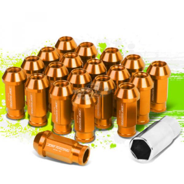 20PC M12 X 1.5 OPEN END ALUMINUM LUG NUT/WHEEL RIM LOCK+ADAPTER KEY ORANGE #1 image