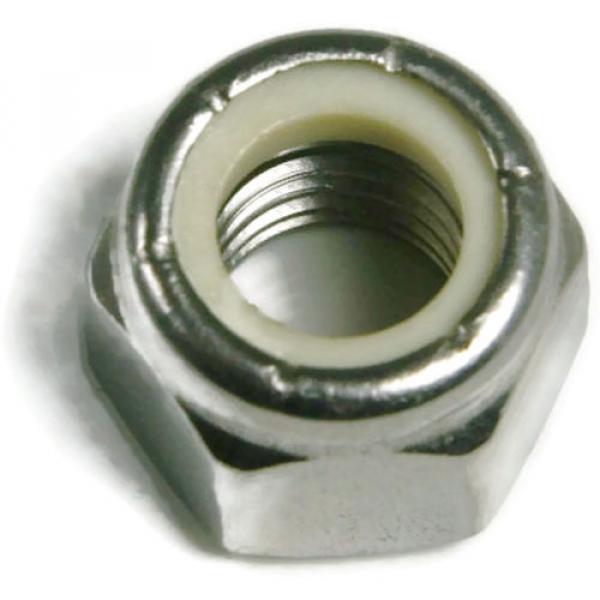 Waxed Nylon Insert Lock Nut Nylock 18-8 Stainless Steel Hex Nuts 1/4-20 QTY 25 #2 image