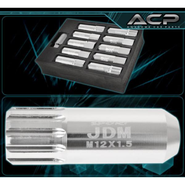 FOR TOYOTA 12x1.5MM LOCKING LUG NUTS CAR AUTO 60MM EXTENDED ALUMINUM KIT SILVER #2 image