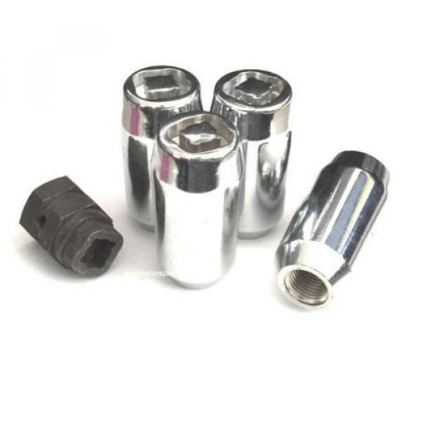 (4) 1/2 DUPLEX ACORN WHEEL LOCKS W/ (1) PUZZLE KEY ANTI THEFT SECURITY LUG NUTS #1 image