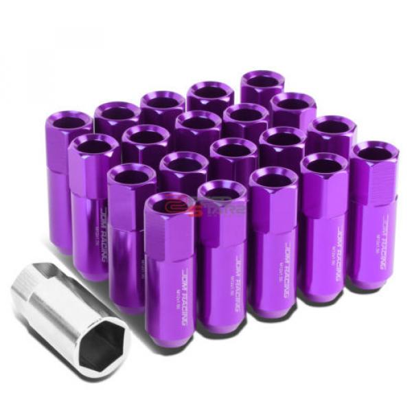 PURPLE 60MM ALUMINUM WHEEL RIM LOCK ACORN TUNER LUG NUT+KEY Deville/CTS/DTS/STS #1 image