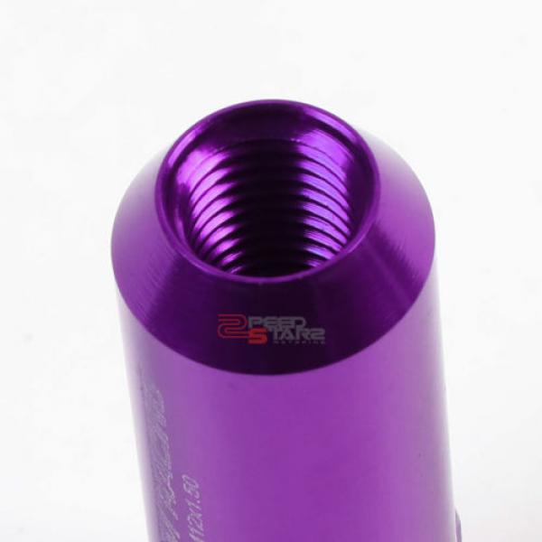 PURPLE 60MM ALUMINUM WHEEL RIM LOCK ACORN TUNER LUG NUT+KEY Deville/CTS/DTS/STS #4 image