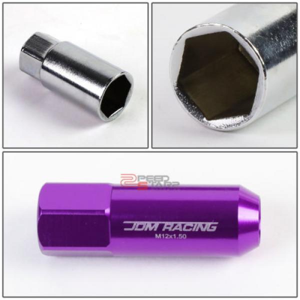 PURPLE 60MM ALUMINUM WHEEL RIM LOCK ACORN TUNER LUG NUT+KEY Deville/CTS/DTS/STS #5 image