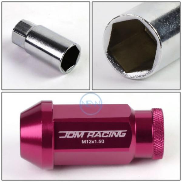 20pcs M12x1.5 Anodized 50mm Tuner Wheel Rim Acorn Lug Nuts IS250/GS460 Pink #5 image