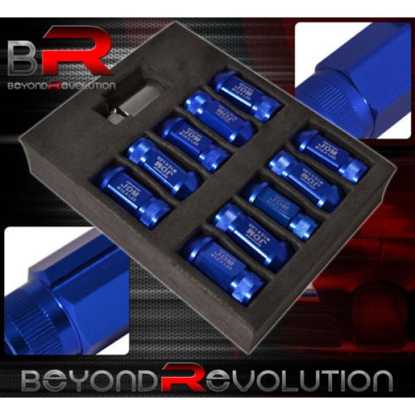 FOR INFINITI M12x1.25MM LOCKING LUG NUTS 20PC VIP FORGED ALUMINUM ANODIZE BLUE #2 image