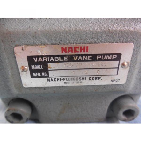 NACHI VCD  1A  1A3  E20 VARIABLE VANE HYDRAULIC 100 MACHINE SHOP TOOLING Pump #2 image