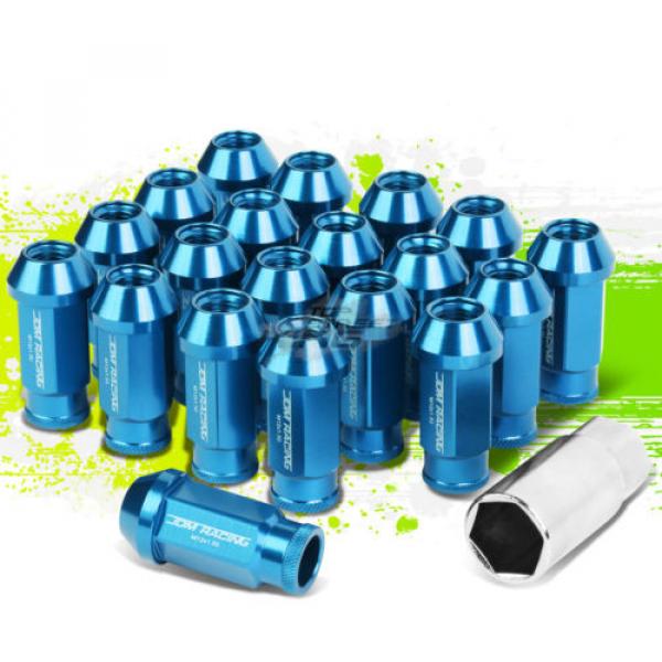 20PC M12 X 1.5 OPEN END ALUMINUM LUG NUT/WHEEL RIM LOCK+ADAPTER KEY LIGHT BLUE #1 image