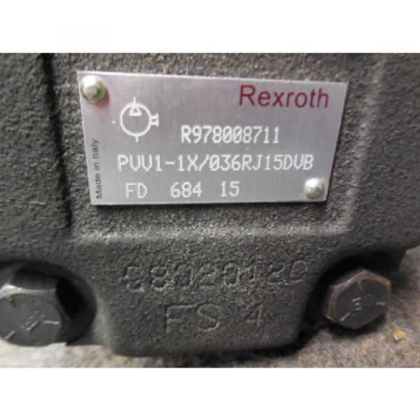 NEW BOSCH REXROTH VANE MODEL # PVV11X/036RJ15DVB # R978008711 Pump #3 image