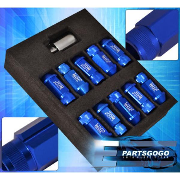 FOR MAZDA M12X1.5 LOCKING LUG NUTS TRACK EXTENDED OPEN 20 PIECES UNIT JDM BLUE #2 image