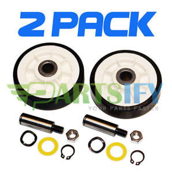 2 PACK - NEW 400518 DRYER SUPPORT ROLLER WHEEL KIT FOR MAYTAG AMANA WHIRLPOOL #1 image