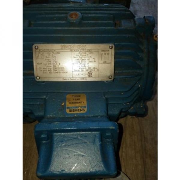 SIEMENS 5HP PE21 PLUS RGZESD 3PH 1730RPM ELECTRIC MOTOR HYDRAULIC MOTOR Pump #2 image