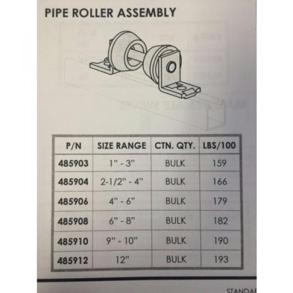 (485904) P2474 2-1/2&#034;- 4&#034; 2 Pipe Roller Supports for Unistrut Channel Qty. 1 #2 image