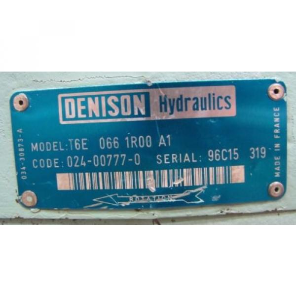 DENISON T6E 066 1R00 A1 T6E0661R00A1 SINGLE VANE HYDRAULIC  Pump #2 image