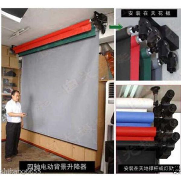 4-Roller Motorized Electric Background Backdrop Support Drive System 220V JZJ04 #3 image