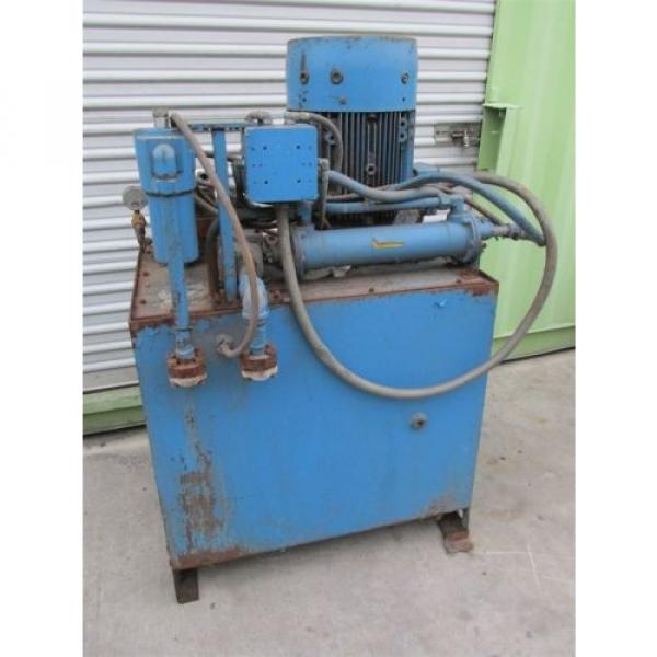 30 HP INDUSTRIAL HYDRAULIC POWER UNIT w/ 80 GALLON TANK Pump #1 image