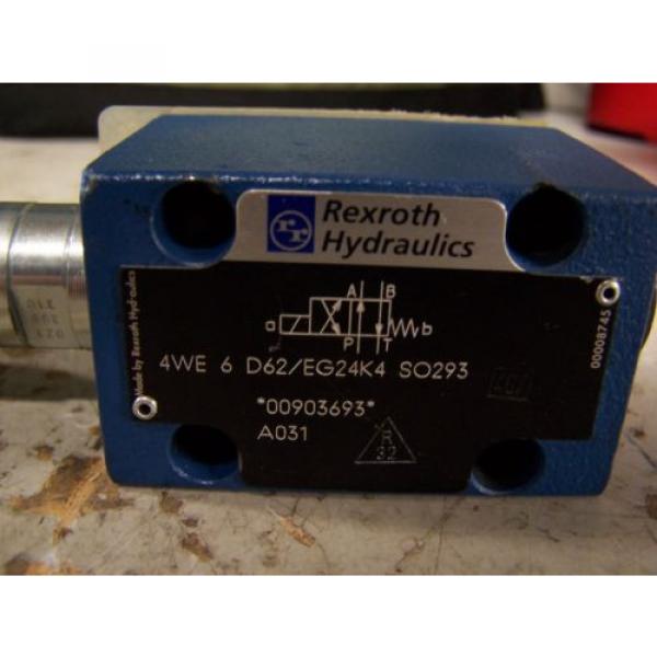 NEW REXROTH 4WE 6 D62/EG24K4 SO293 HYDRAULIC DIRECTIONAL VALVE  Pump #4 image