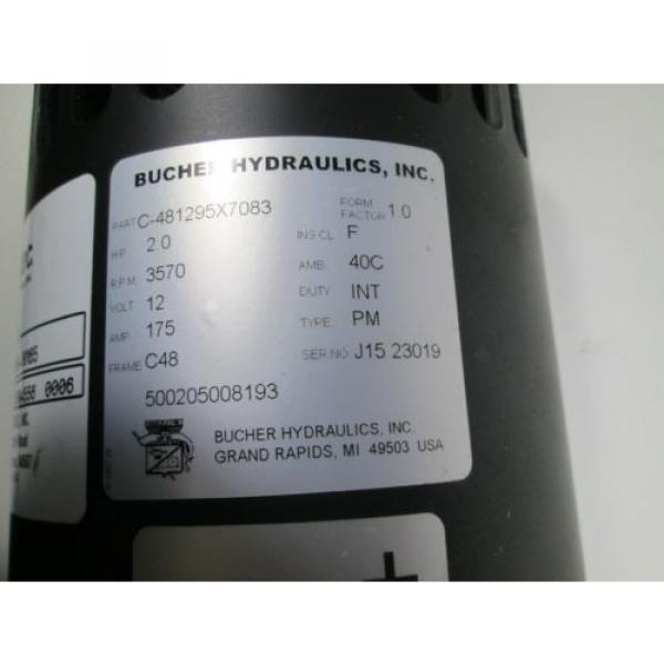 BUCHER HYDRAULIC MOTOR ASSEMBLY C481295X7083 2HP NEW Pump #4 image