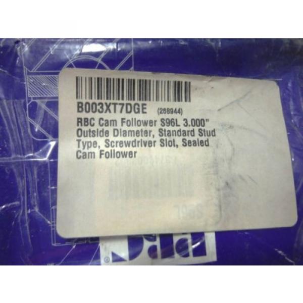 RBC Cam Follower S96L 3.000&#034; Outside Diameter Standard Stud Screwdriver Slot NEW #3 image