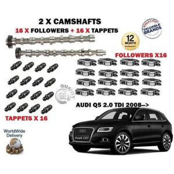 FO AUDI Q5 2.0 TDi 2011-&gt; NEW 2X CAMSHAFT CAM SET + 16 x FOLLOWERS + 16x TAPPETS #1 image