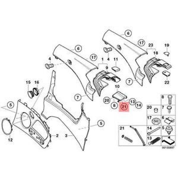 Genuine BMW E46 Trim Panel Rear Cam Follower O/S Repair Kit OEM 51437147720 #1 image