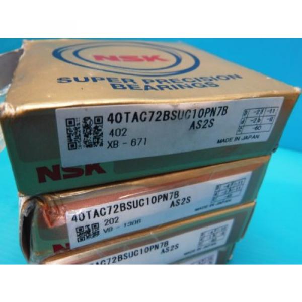 NEW 4 NSK 40TAC72BSUC10PN7B AS2S SUPER PRECISION BEARINGS #5 image