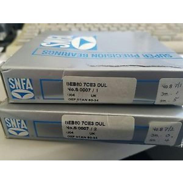 SNFA SEB80 7CE3 DUL SUPER PRECISION BEARINGS #1 image