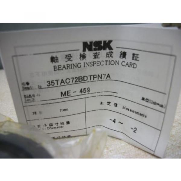 NSK 35TAC72BDTPN7A Super Precision Dual Set of Ball Screw Support Bearings #4 image