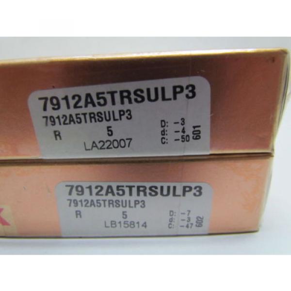 NSK 7912A5TRSULP3 7912A5TR DUL P3 Super Precision Bearings Set of 2 #3 image