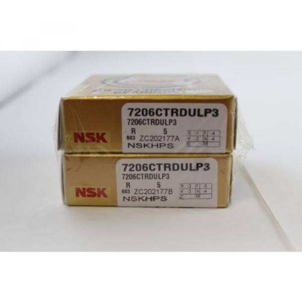 Pair of NSK 7206CTRDULP3 Super Precision Bearings #2 image