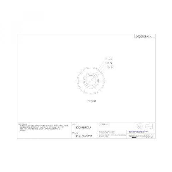 Sealmaster FLBG 8 Spherical Plain Bearing, Three-Piece, Corrosion-Resistant, #2 image