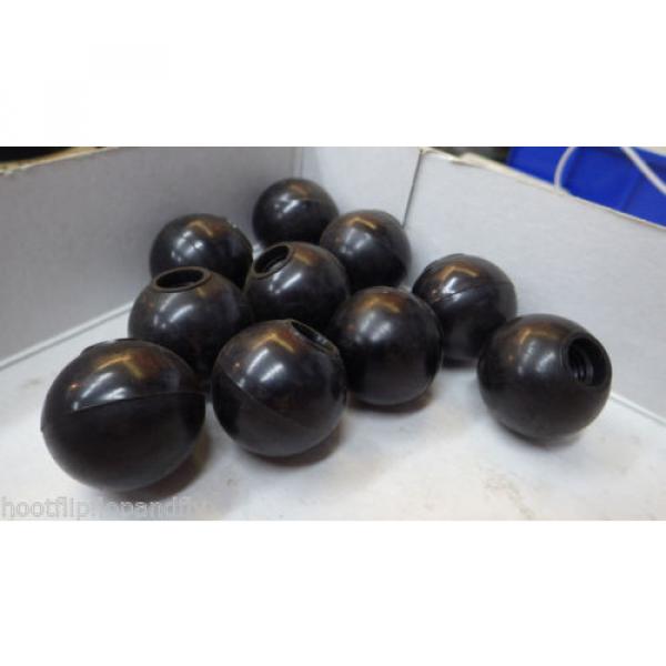 10 x LATHE KNOBS 1/2&#034; x 1 1/2&#034; diameter BSW PHENOLIC BLACK PLAIN SAFETY HANDLE #1 image